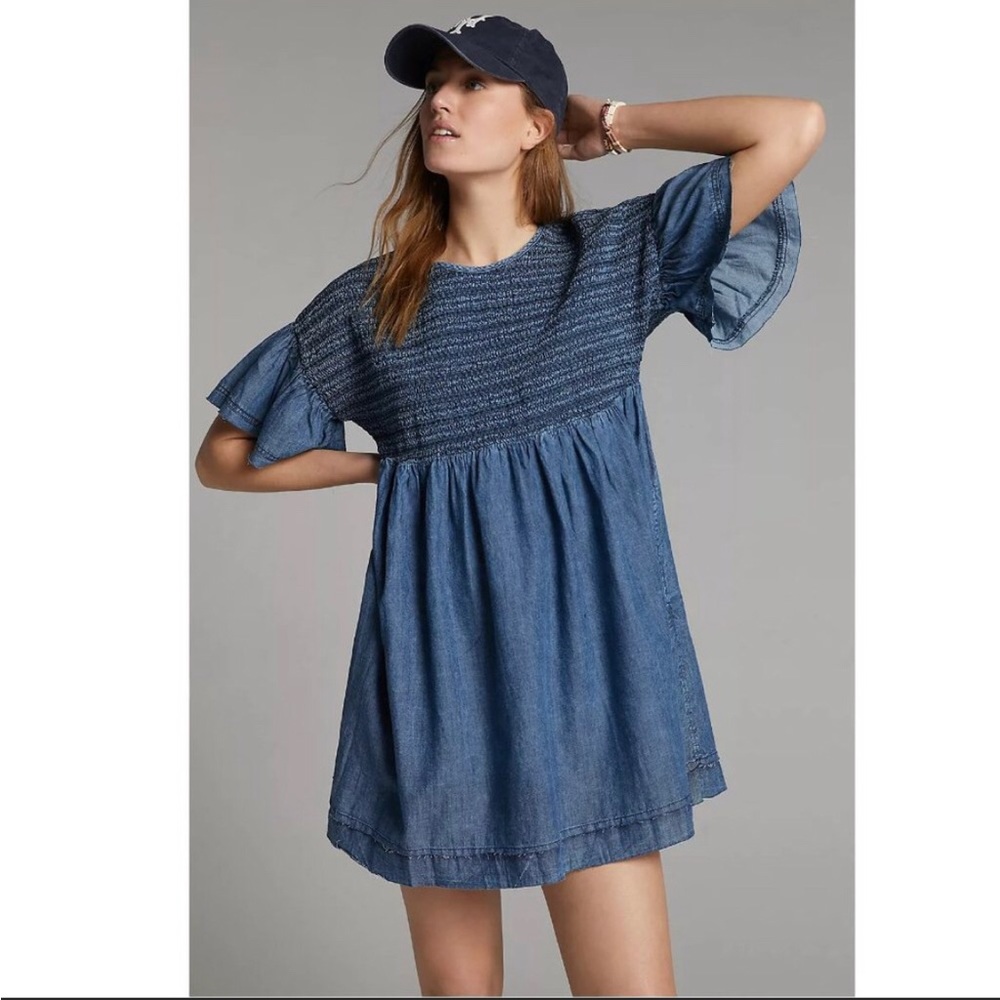 NWT Anthropologie Smocked Dress size S
